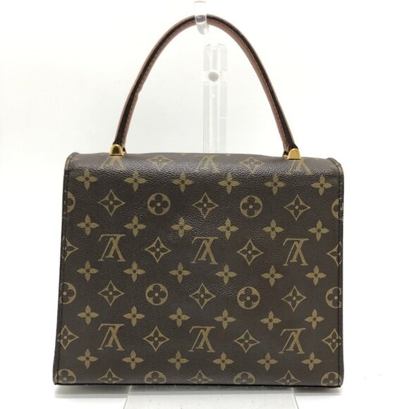LOUIS VUITTON M51379 Malselv Bag Top Handle Monogram Hand Bag Canvas Brown - Picture 3 of 16